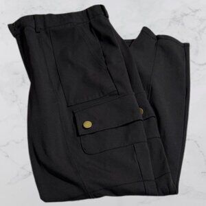 Halara Women's Black Pants Size L ***MISSING BUTTON***